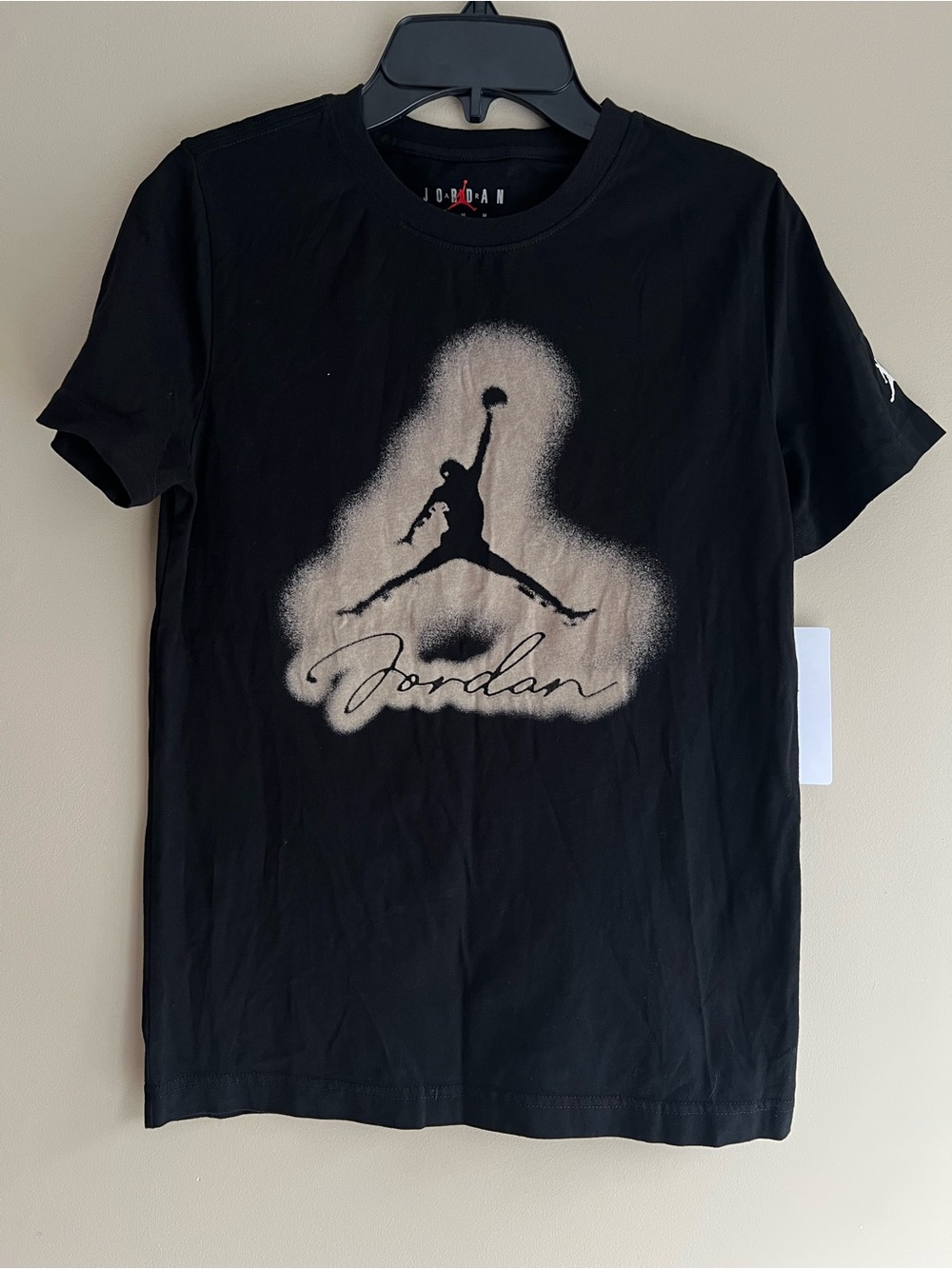 Jordan Boys Jumpman Black Cotton Graphic T-Shirt Size Medium 10-12